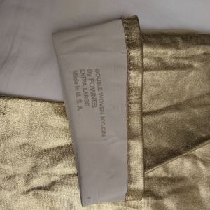 Gold lame full length gloves